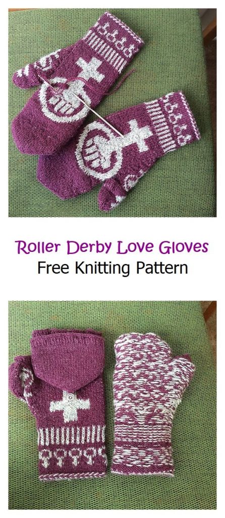 Roller Derby Love Gloves Free Pattern