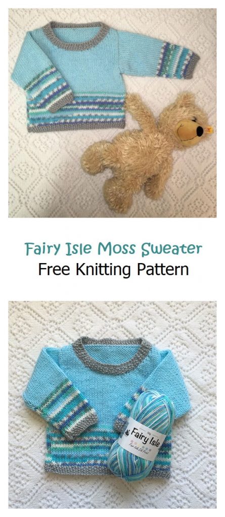 Fairy Isle Moss Sweater Free Knitting Pattern