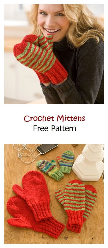 Free Crochet Mittens Pattern