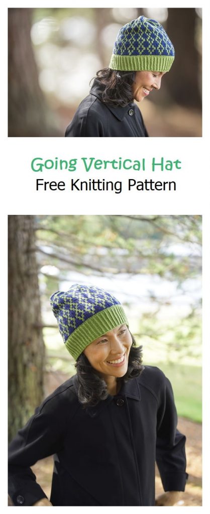 Going Vertical Hat Free Knitting Pattern