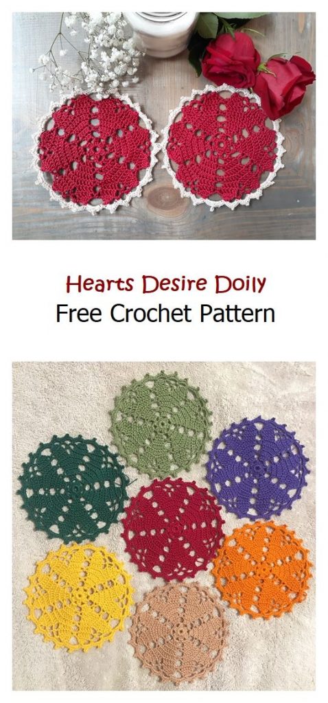 Hearts Desire Doily Free Crochet Pattern
