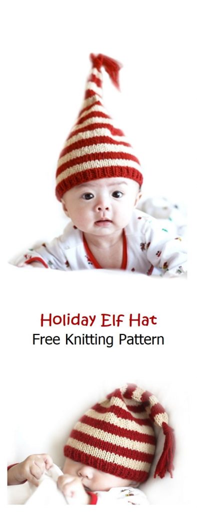 Holiday Elf Hat Free Knitting Pattern