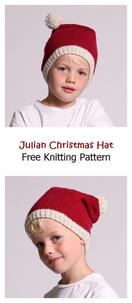 Julian Christmas Hat Free Knitting Pattern