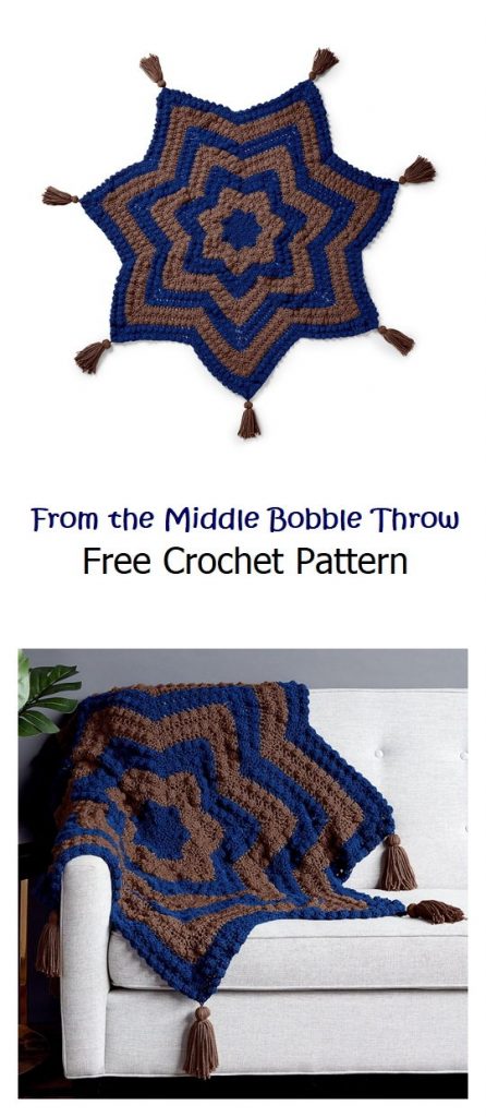 From the Middle Bobble Throw Free Pattern