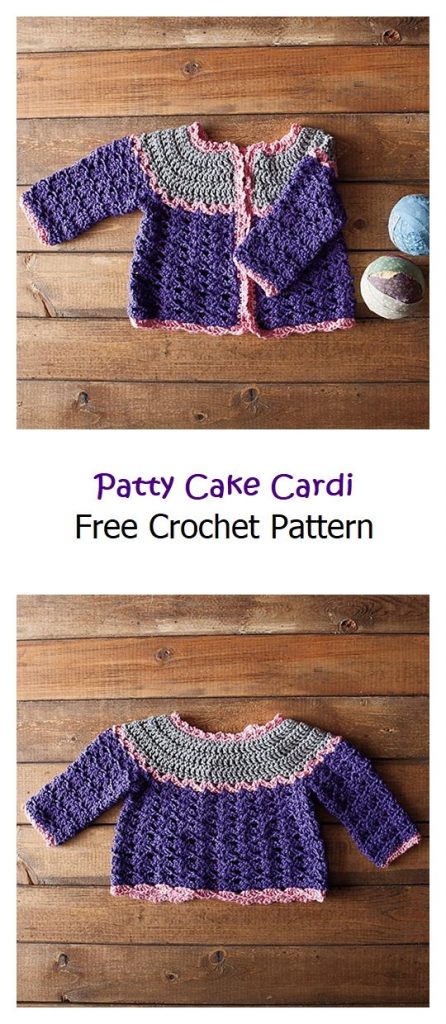 Patty Cake Cardi Free Crochet Pattern