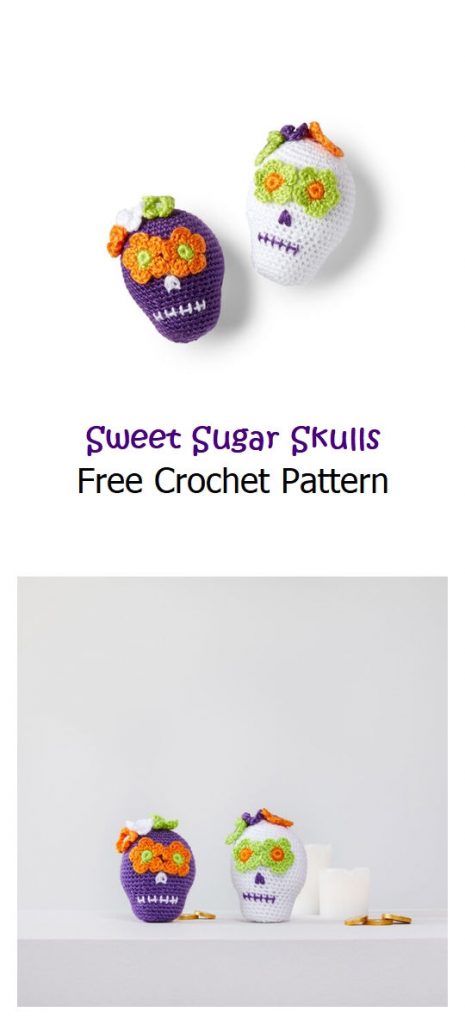 Sweet Sugar Skulls Free Crochet Pattern