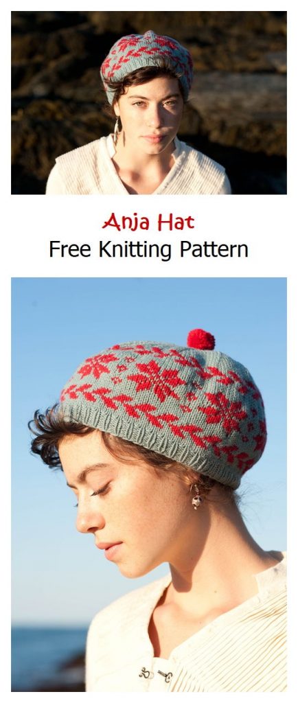 Anja Hat Free Knitting Pattern