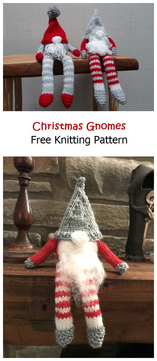 Christmas Gnomes Free Knitting Pattern Knitting Projects