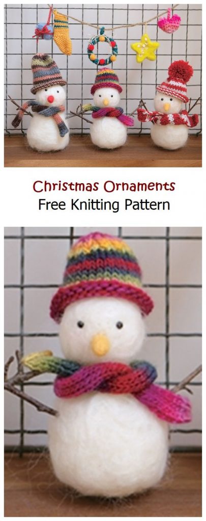 Christmas Ornaments Free Knitting Pattern