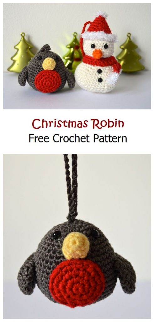 Christmas Robin Free Crochet Pattern