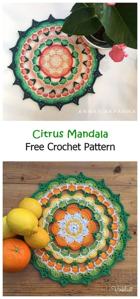 Citrus Mandala Free Crochet Pattern