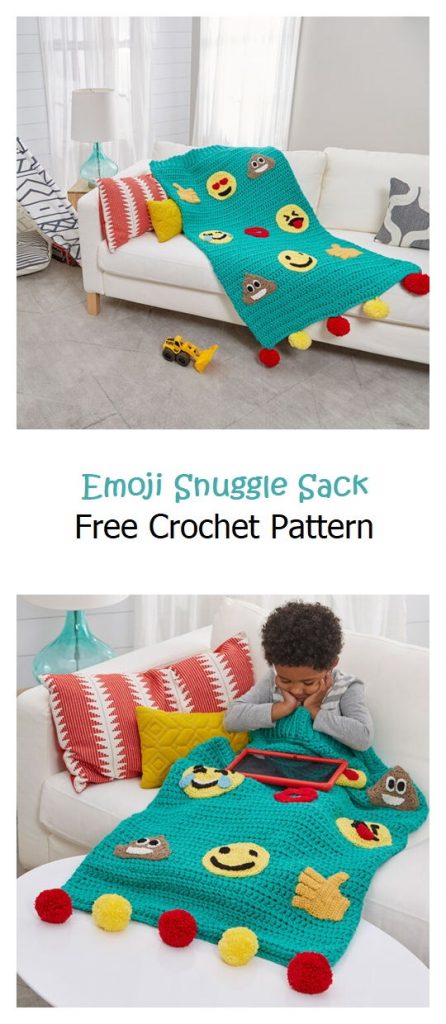 Emoji Snuggle Sack Free Crochet Pattern