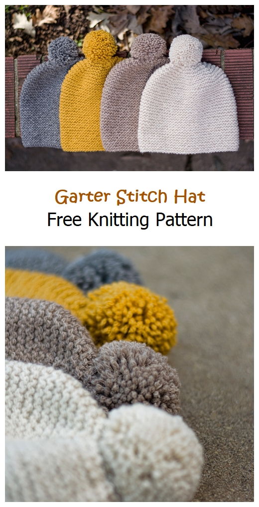 Garter Stitch Hat Free Knitting Pattern