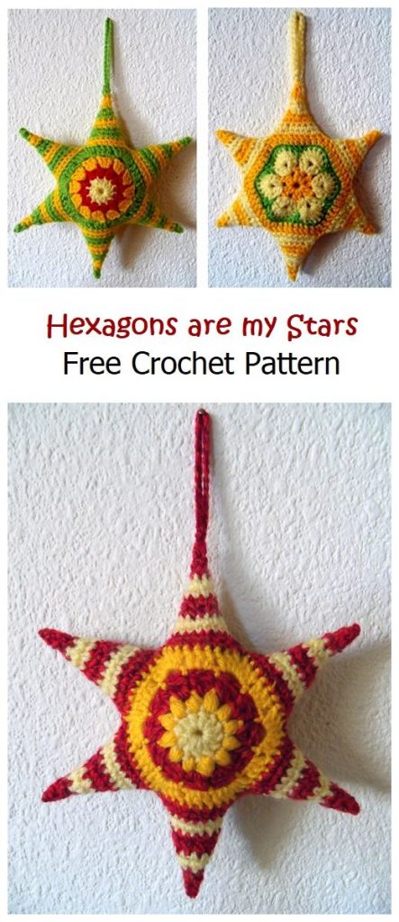 Hexagons are my Stars Free Crochet Pattern