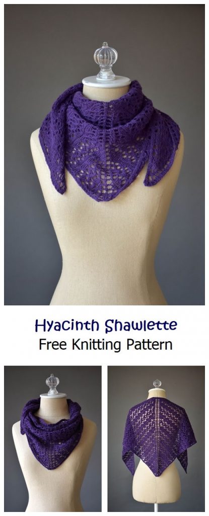 Hyacinth Shawlette Free Knitting Pattern