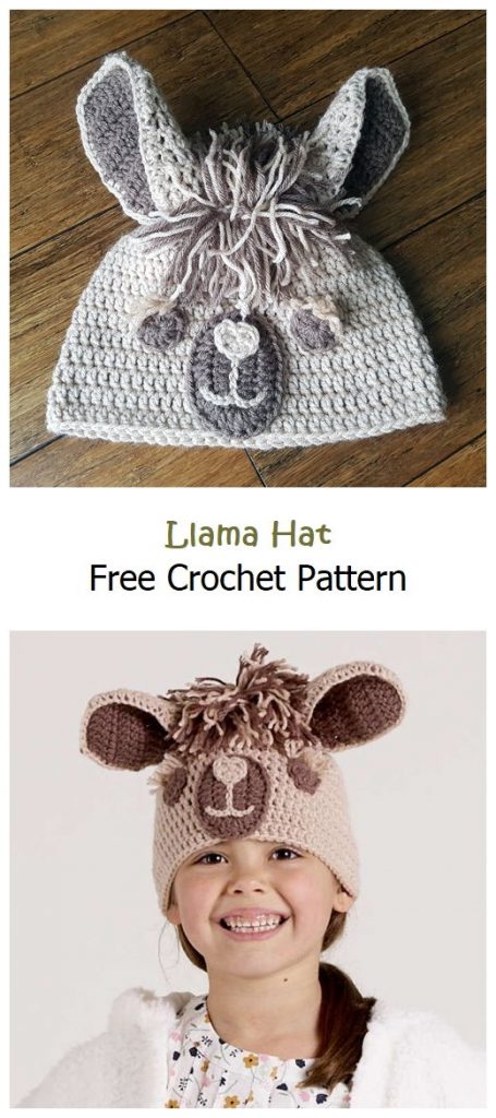 Llama Hat Free Crochet Pattern