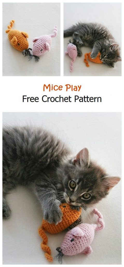 Mice Play Free Crochet Pattern