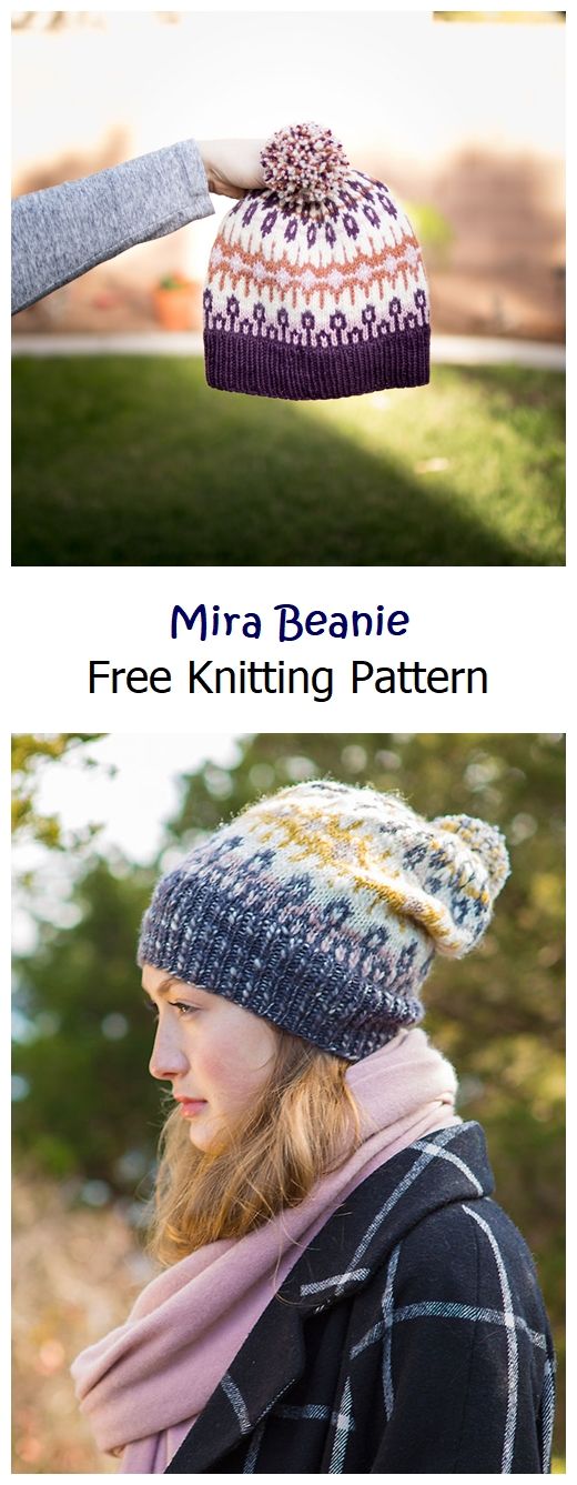 Mira Beanie Free Knitting Pattern – Knitting Projects