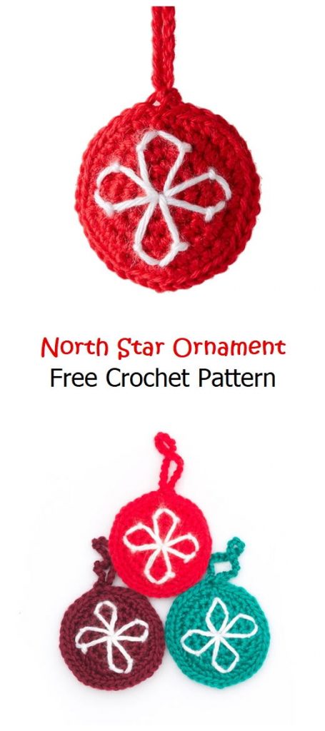 North Star Ornament Free Crochet Pattern