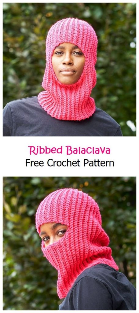 Ribbed Balaclava Free Crochet Pattern
