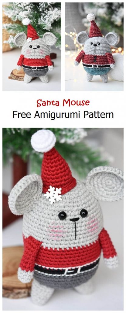 Santa Mouse Free Amigurumi Pattern