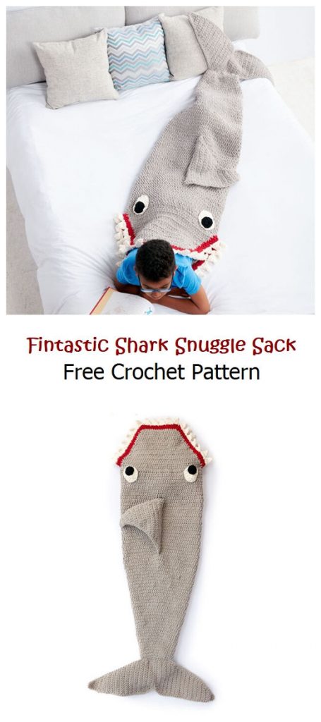 Fintastic Shark Snuggle Sack Free Pattern