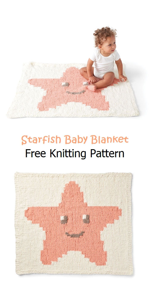 Starfish Baby Blanket Free Knitting Pattern