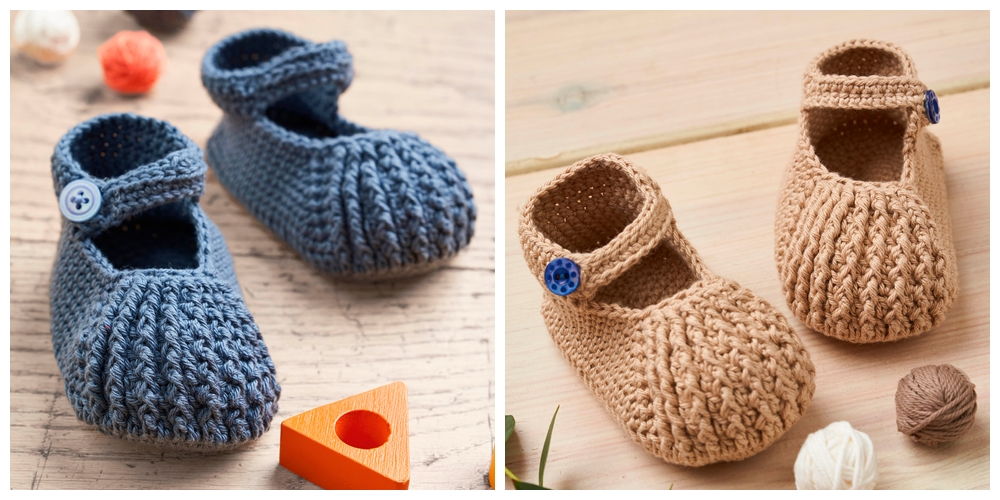 Strapped Booties Free Crochet Pattern – Knitting Projects