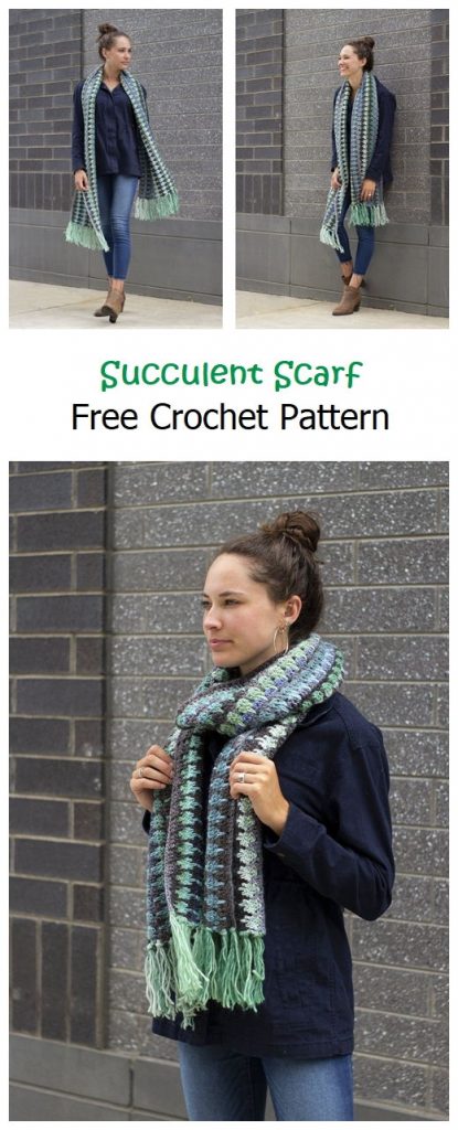 Succulent Scarf Free Crochet Pattern