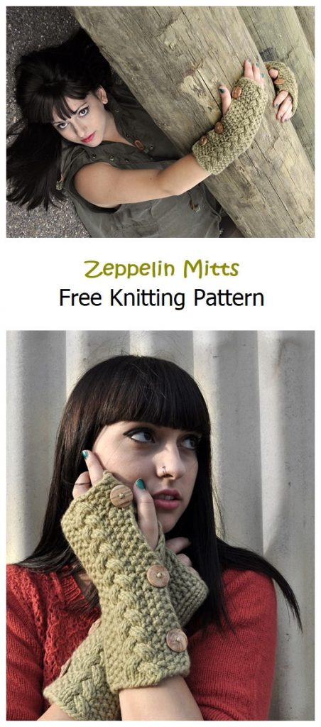 Zeppelin Mitts Free Knitting Pattern