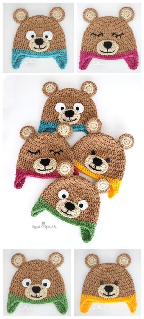 Bernat Bear Hat Free Crochet Pattern