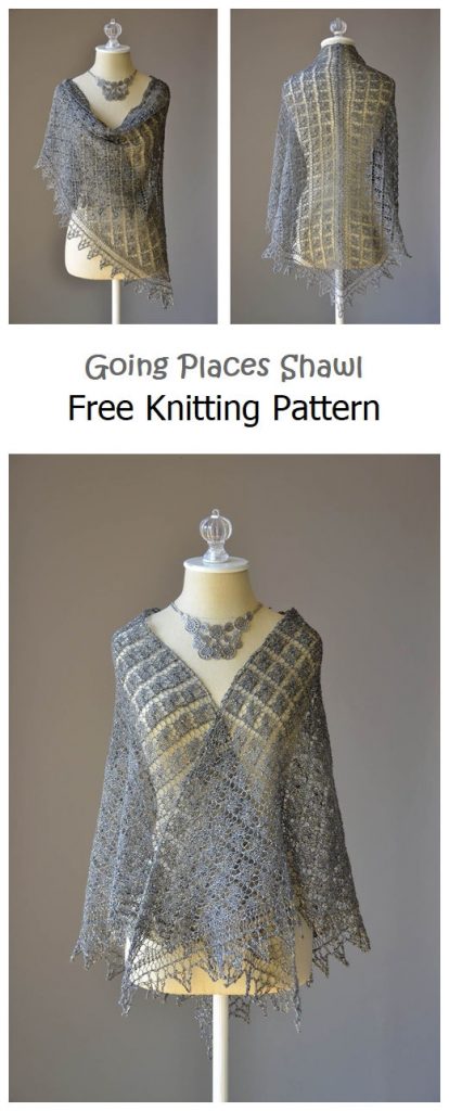Going Places Shawl Free Knitting Pattern
