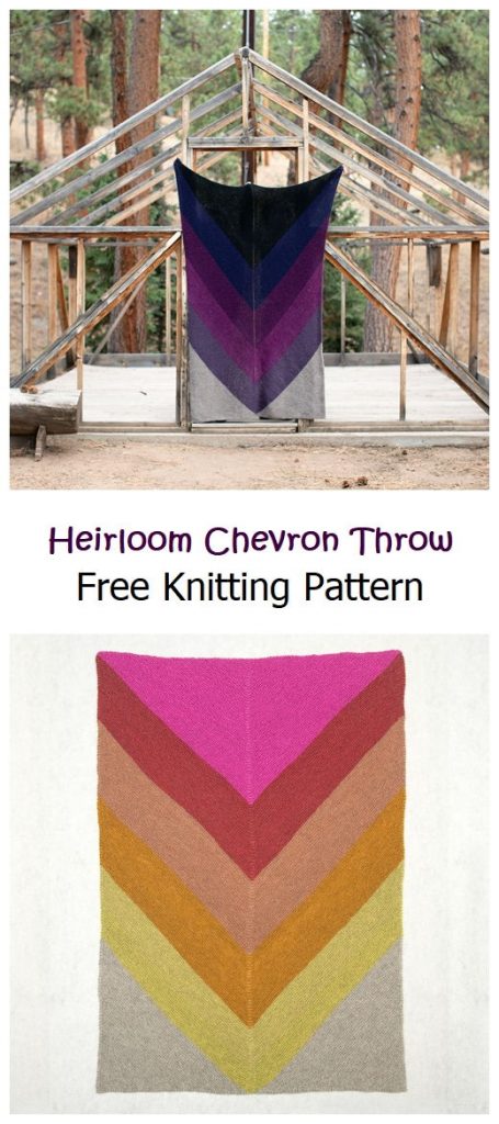 Heirloom Chevron Throw Free Knitting Pattern