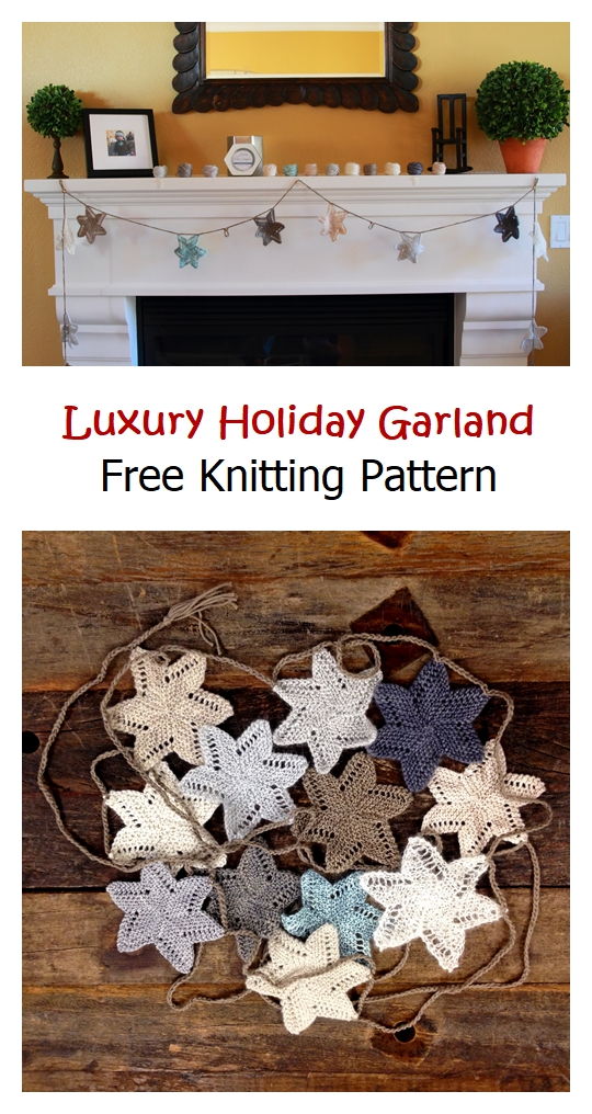 Luxury Holiday Garland Free Knitting Pattern