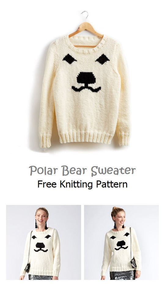 Polar Bear Sweater Free Knitting Pattern