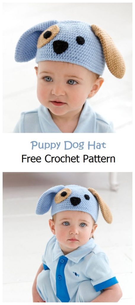 Puppy Dog Hat Free Crochet Pattern