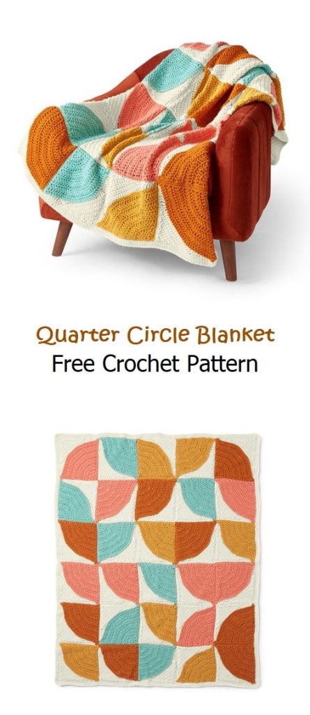 Quarter Circle Blanket Free Crochet Pattern
