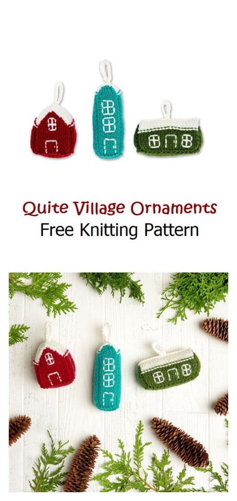 Quite Village Ornaments Free Knitting Pattern