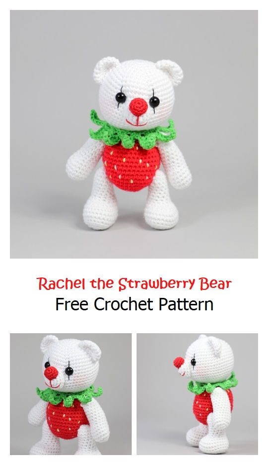 Rachel the Strawberry Bear Free Crochet Pattern