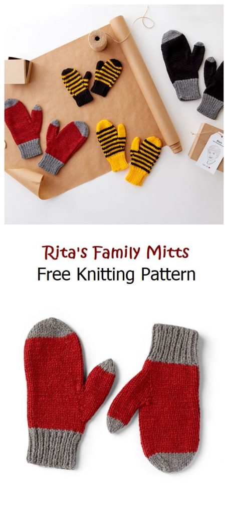 Rita’s Family Mitts Free Knitting Pattern