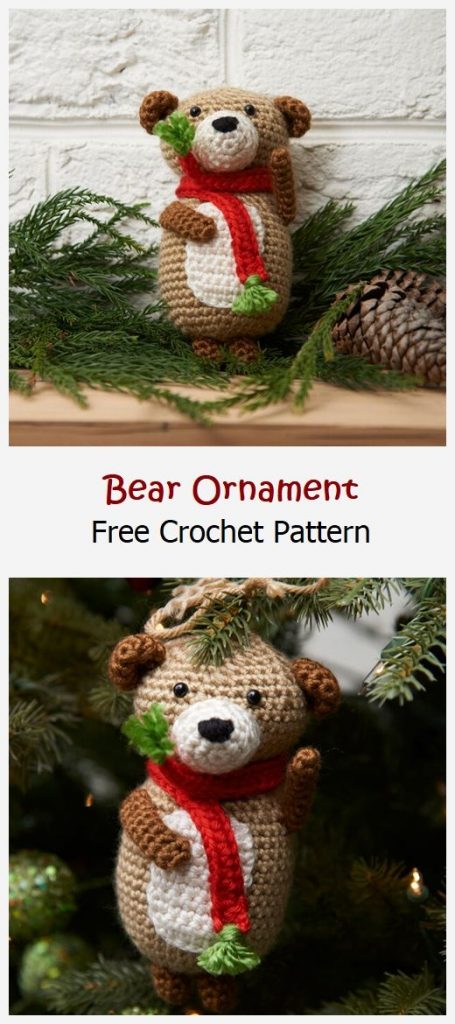 Bear Ornament Free Crochet Pattern