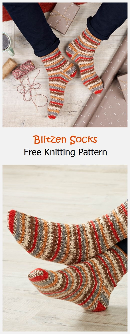 Blitzen Socks Free Knitting Pattern – Knitting Projects