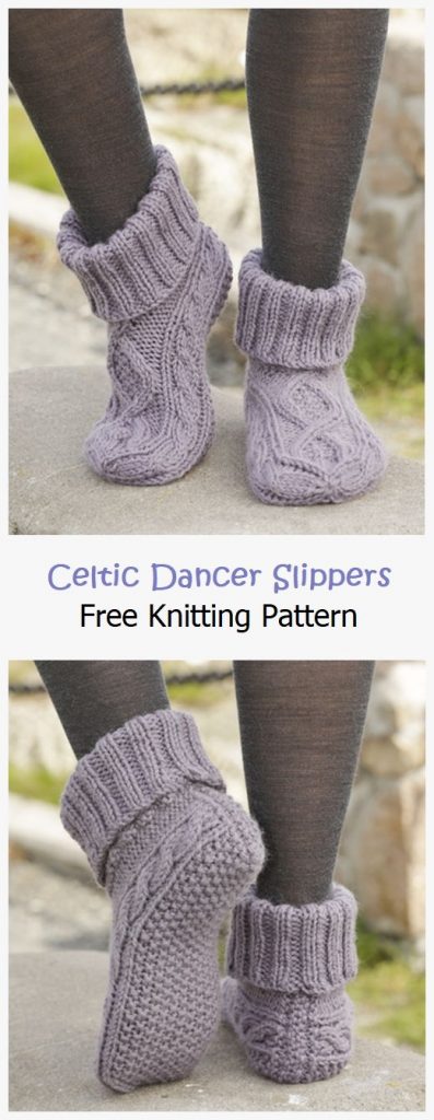 Celtic Dancer Slippers Free Knitting Pattern