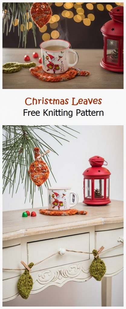 Christmas Leaves Free Knitting Pattern