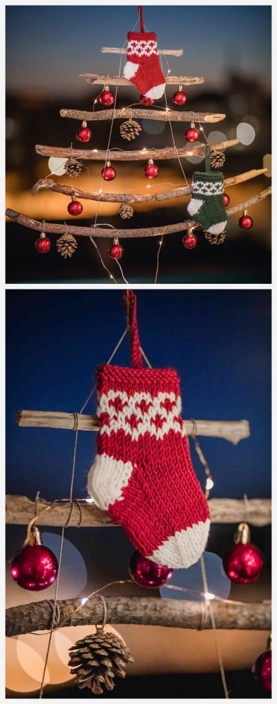 Christmas Sock Free Knitting Pattern