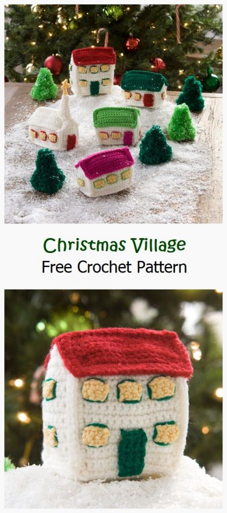 Christmas Village Free Crochet Pattern