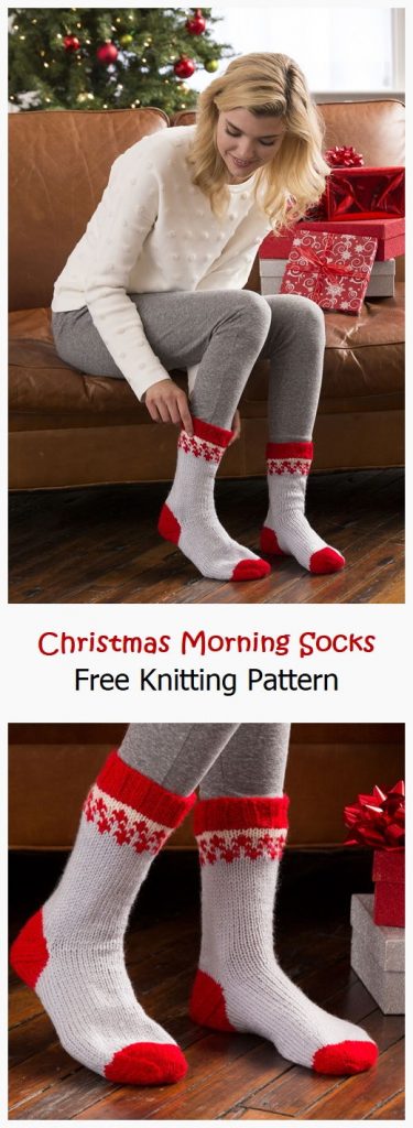 Christmas Morning Slipper Socks Free Pattern