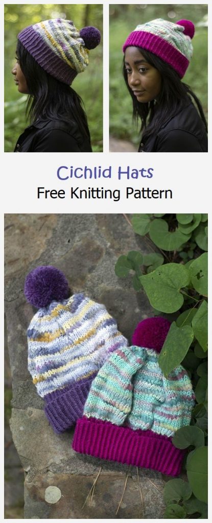 Cichlid Hats Free Knitting Pattern