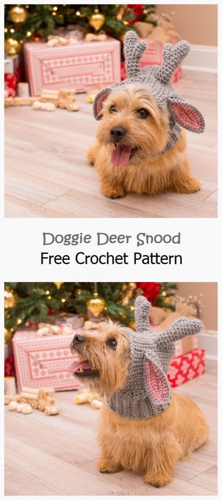 Doggie Deer Snood Free Crochet Pattern