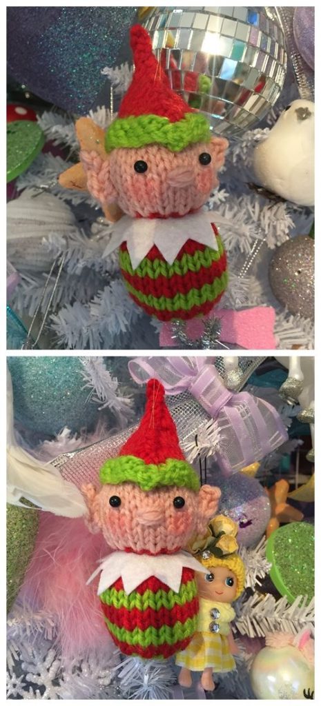 Elf Ornament Free Knitting Pattern